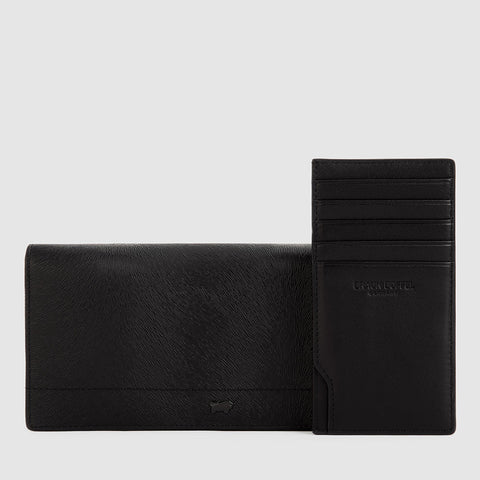 EYANA BIFOLD LONG WALLET WITH ZIP COMPARTMENT (BOX GUSSET)