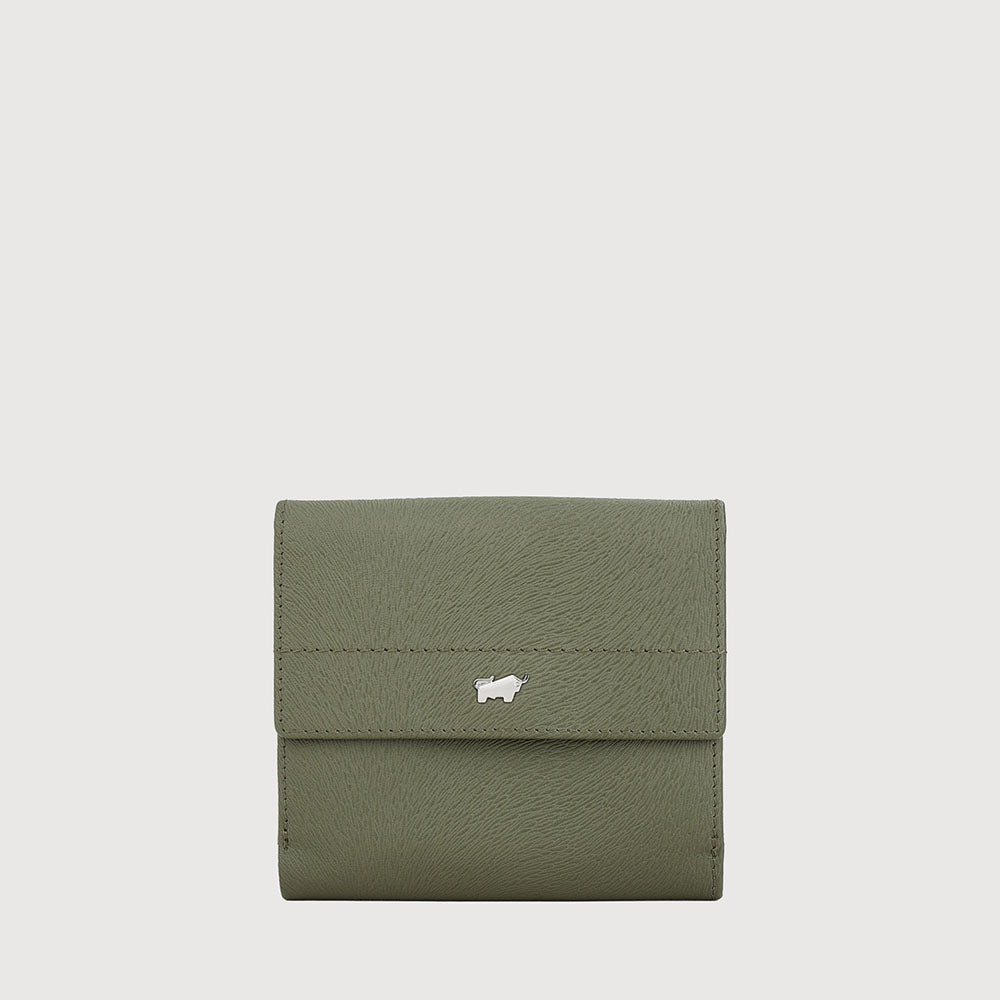 EYANA BIFOLD SMALL WALLET WITH EXTERNAL COIN COMPARTMENT